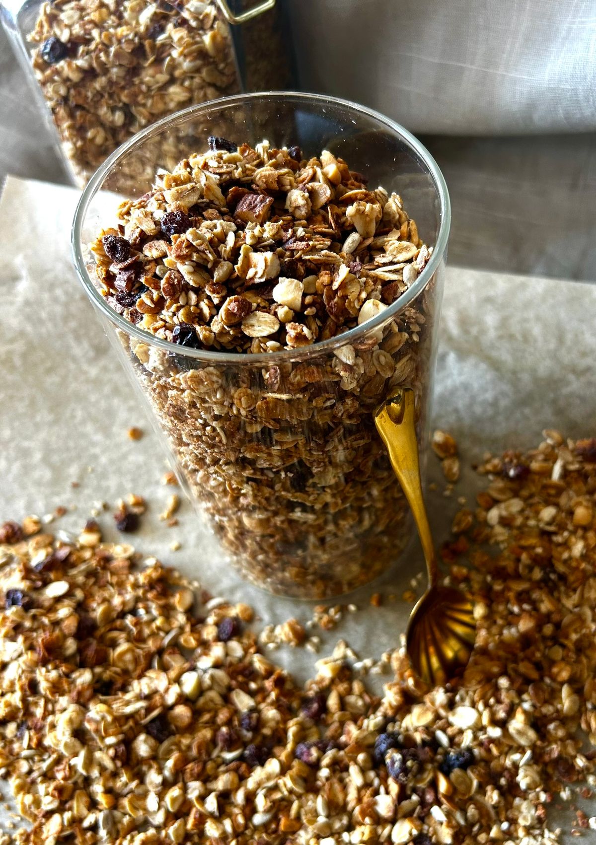 Granola med peanutbutter